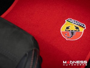 FIAT 124 Floor Mats - Red Carpet w/ ABARTH Crest